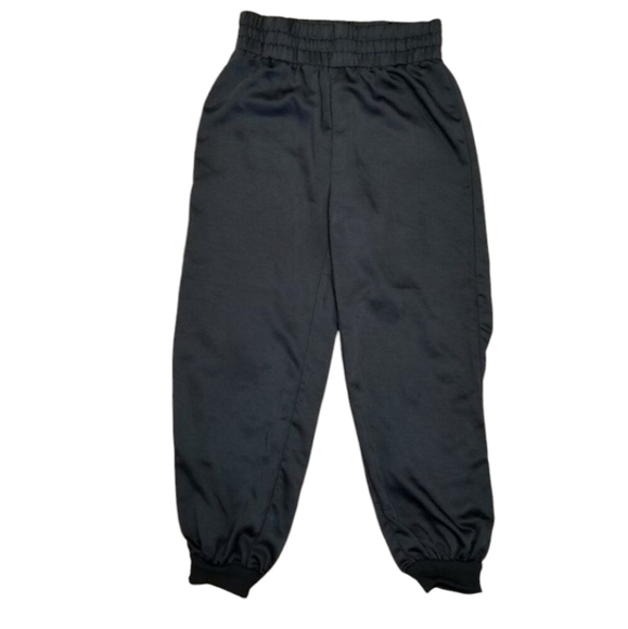 ACOA Black Satin Elastic Joggers Size Small - Picture 1 of 13